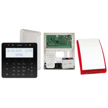 ZESTAW ALARMOWY SATEL INTEGRA 64 + INT-KSG2R-B + OPU-3P + AWT682 + 17Ah + SYRENA SP-4001R